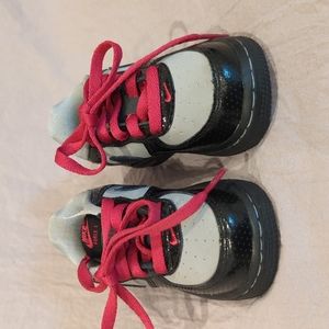 Nike Air Force 1 Toddler Sneakers Gray Black Pink Shoes
